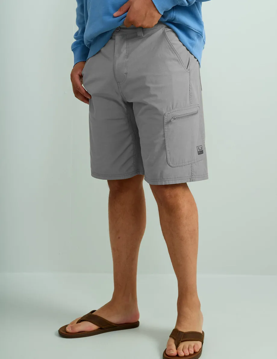 Huk Gear Shorts-Next Level 10.5-inch Short Overcast Grey