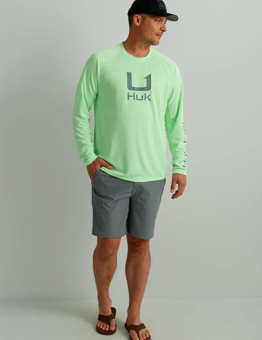 Huk Gear Shorts-Next Level 10.5-inch Short Overcast Grey