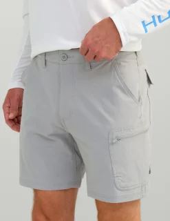 Huk Gear Shorts-Next Level 7-inch Short Overcast Grey