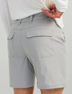 Huk Gear Shorts-Next Level 7-inch Short Overcast Grey