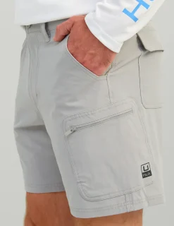 Huk Gear Shorts-Next Level 7-inch Short Overcast Grey