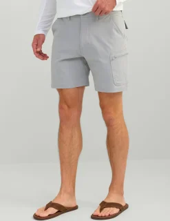 Huk Gear Shorts-Next Level 7-inch Short Overcast Grey