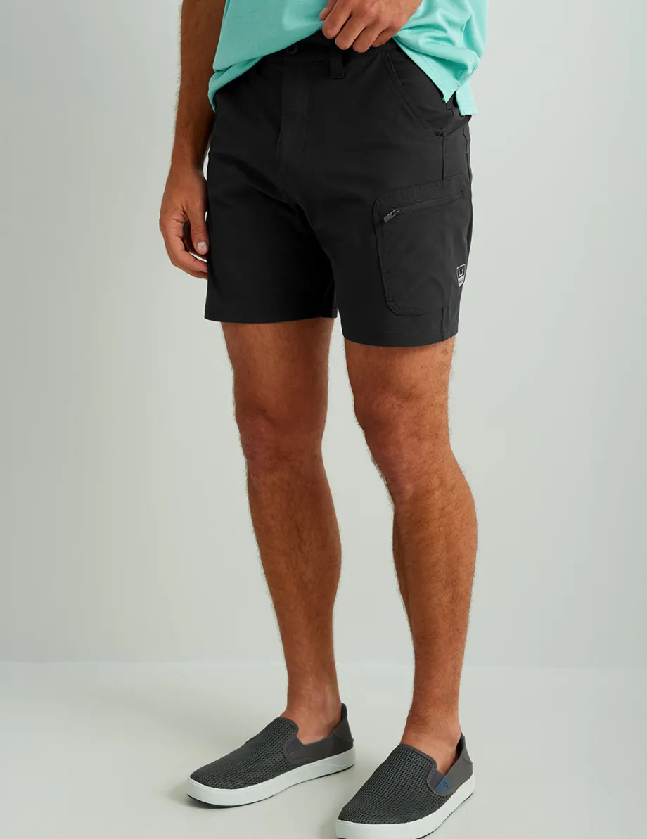 Huk Gear Shorts-Next Level 7-inch Short Black