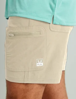 Huk Gear Shorts-Next Level 7-inch Short Khaki