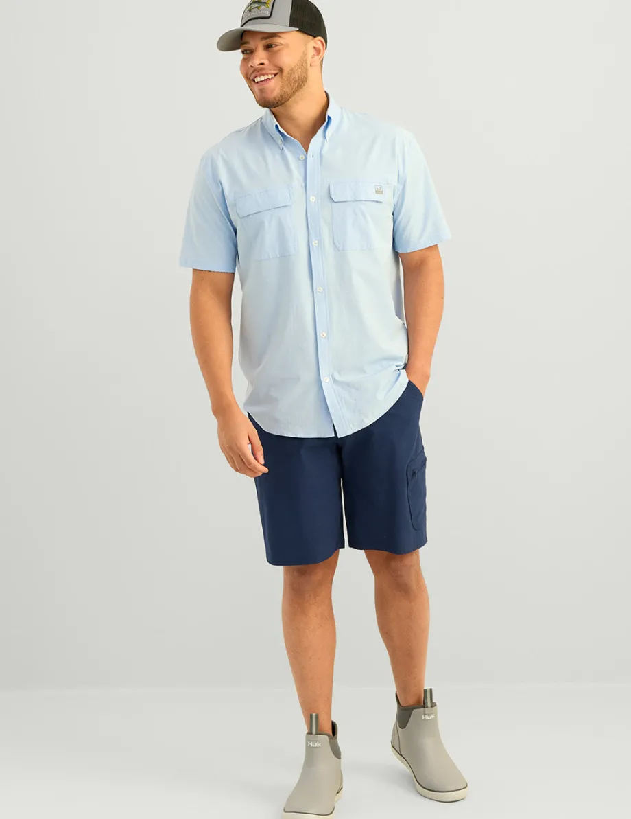 Huk Gear Button Downs-Next Level Short Sleeve Button-Down Windsurfer