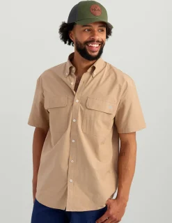 Huk Gear Button Downs-Next Level Short Sleeve Button-Down Marl