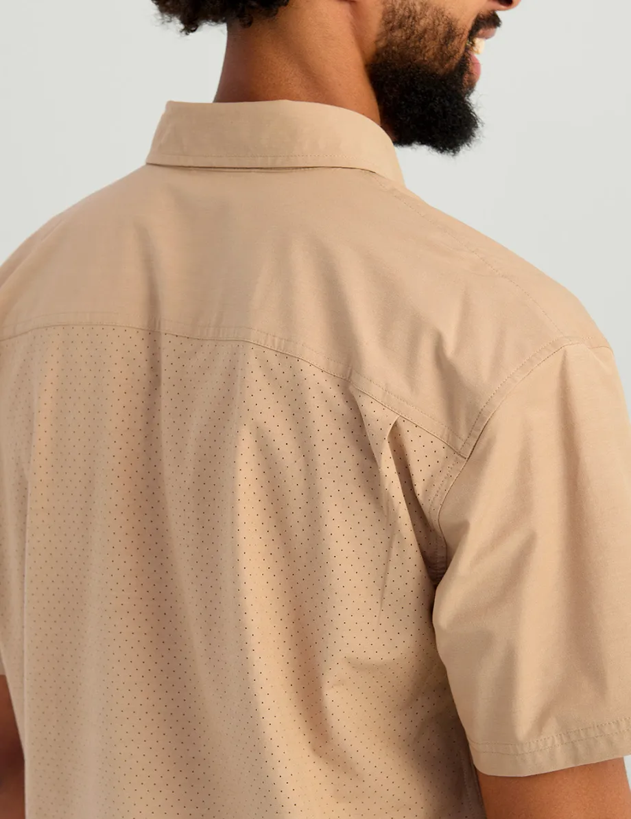 Huk Gear Button Downs-Next Level Short Sleeve Button-Down Marl