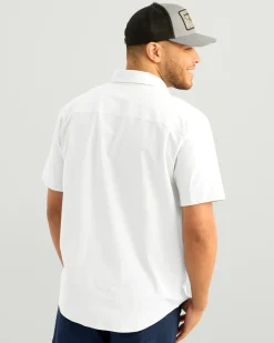 Huk Gear Button Downs-Next Level Short Sleeve Button-Down White