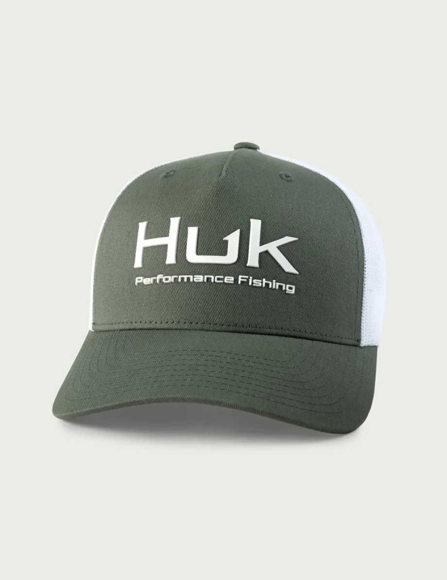 Huk Gear Hats-Performance Fishing Trucker Hat Moss