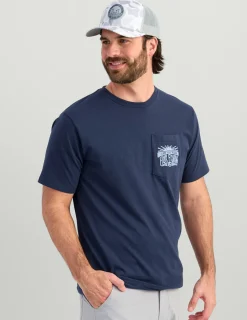 Huk Gear T-Shirts-Permit Sun Pocket Tee Naval Academy