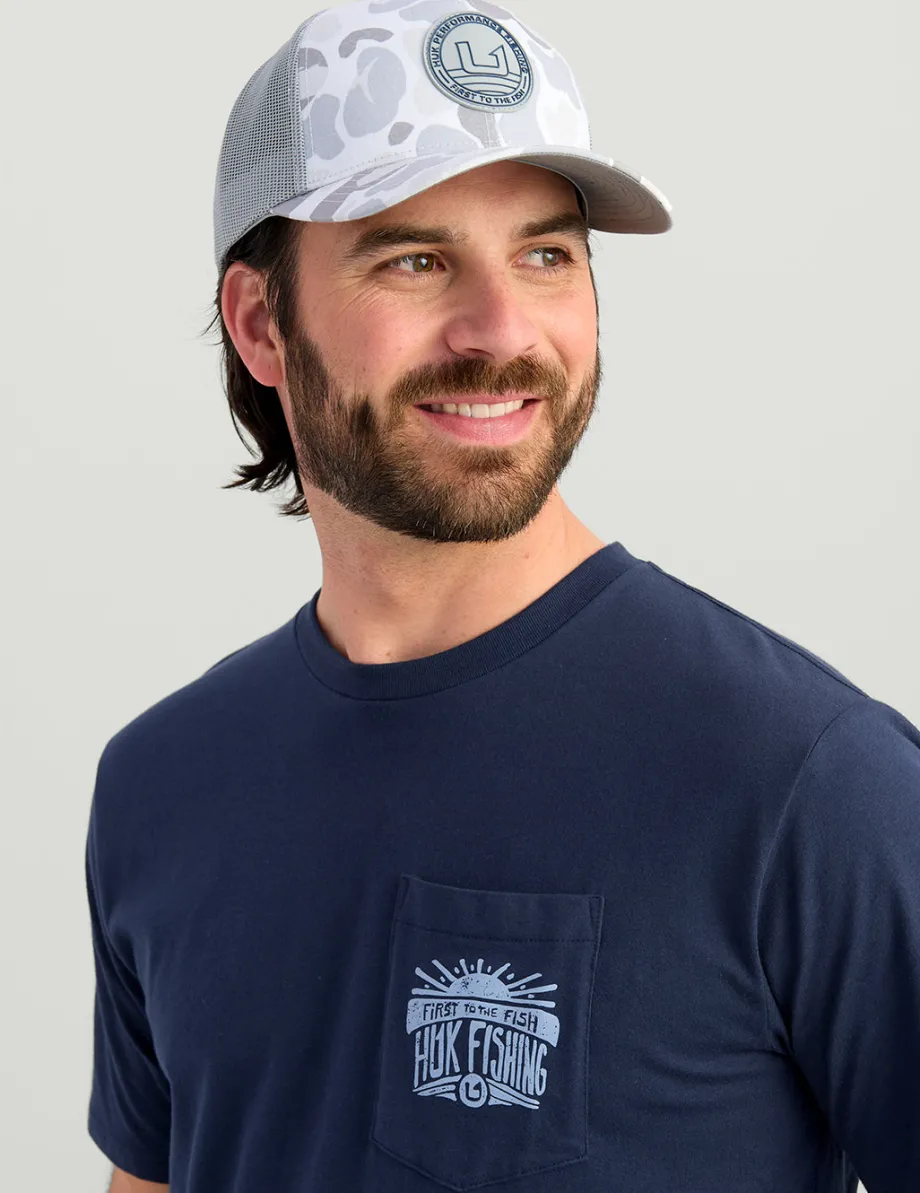 Huk Gear T-Shirts-Permit Sun Pocket Tee Naval Academy