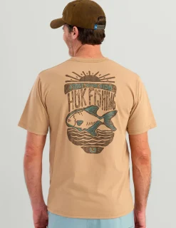 Huk Gear T-Shirts-Permit Sun Pocket Tee Marl