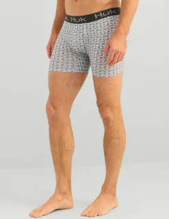 Huk Gear Boxers-Printed Boxer Harbor Mist Raw Bar