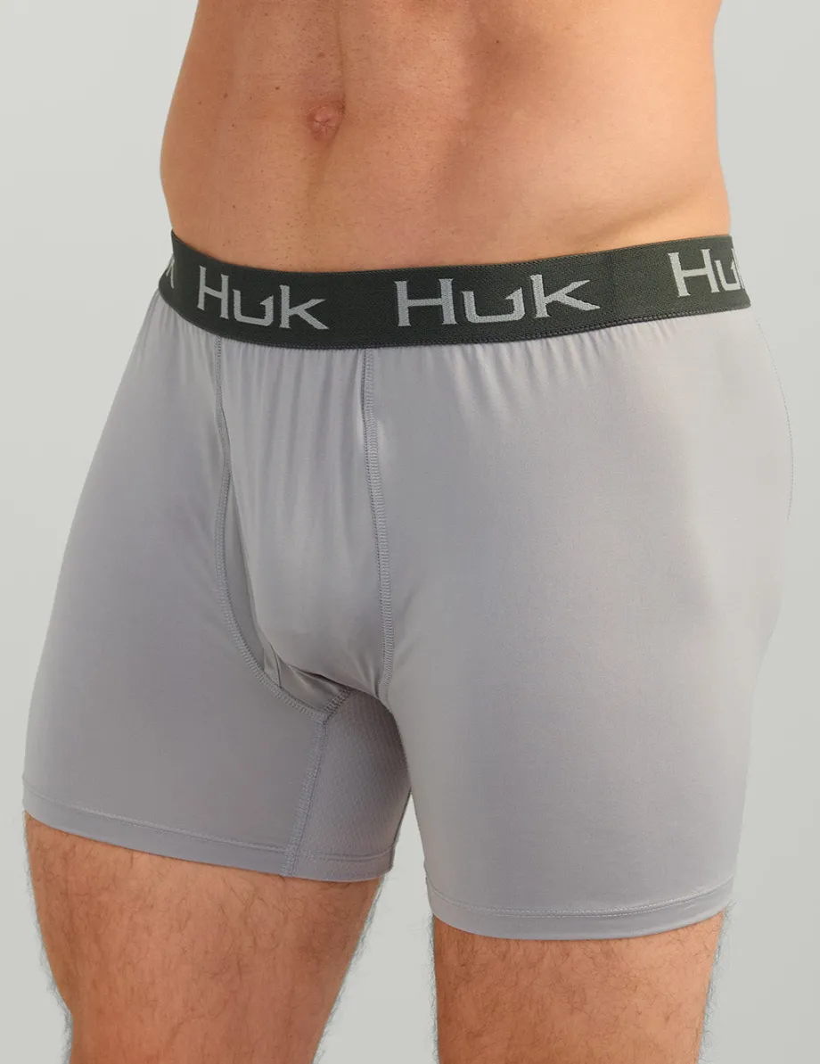 Huk Gear Boxers-Pursuit Performance Boxer Overcast Grey