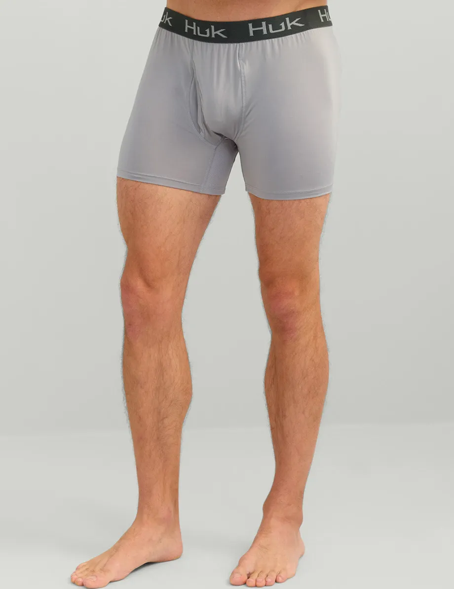 Huk Gear Boxers-Pursuit Performance Boxer Overcast Grey