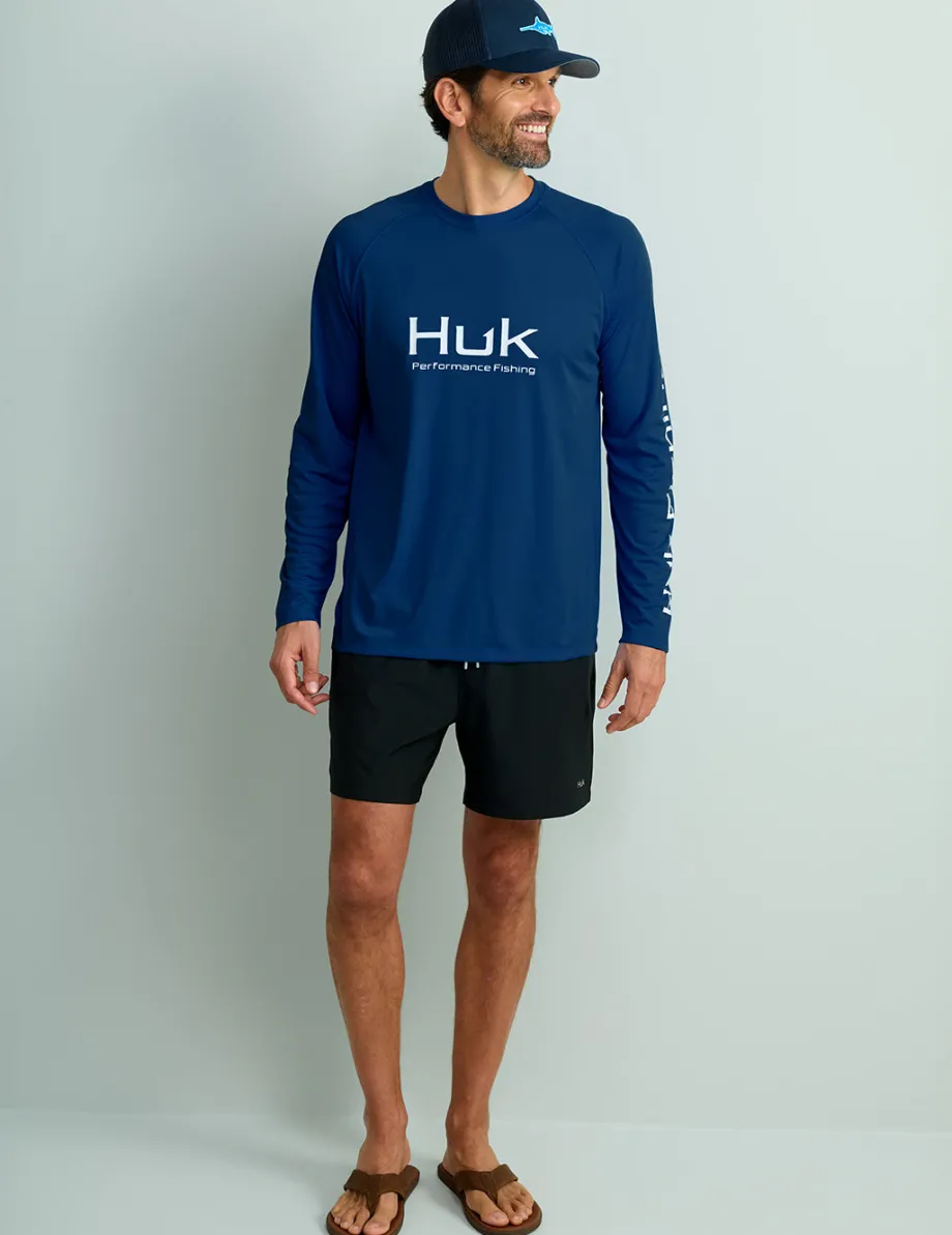 Huk Gear Performance Tops-Pursuit Performance Crew Naval Academy