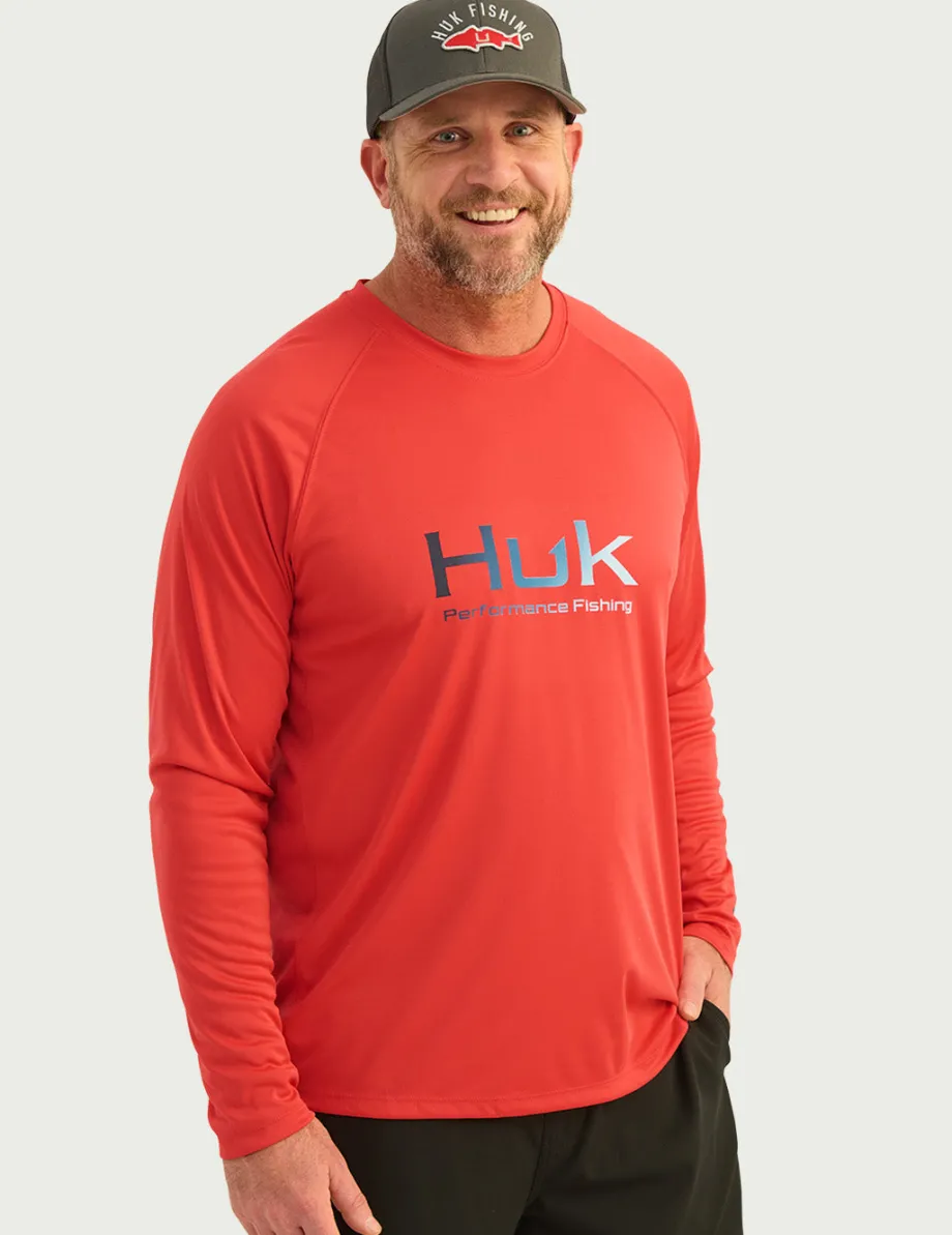 Huk Gear Performance Tops-Pursuit Performance Crew Channel Marker