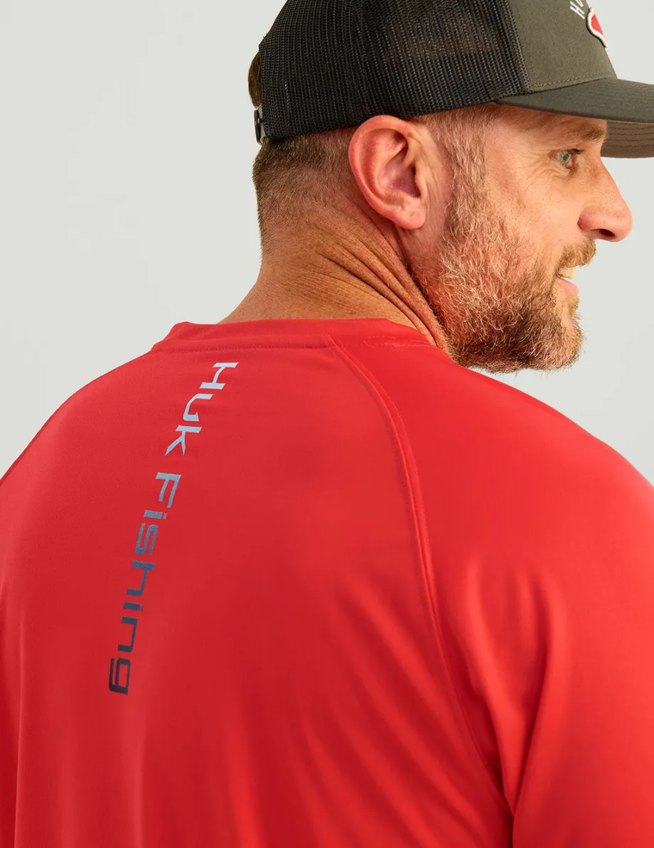 Huk Gear Performance Tops-Pursuit Performance Crew Channel Marker
