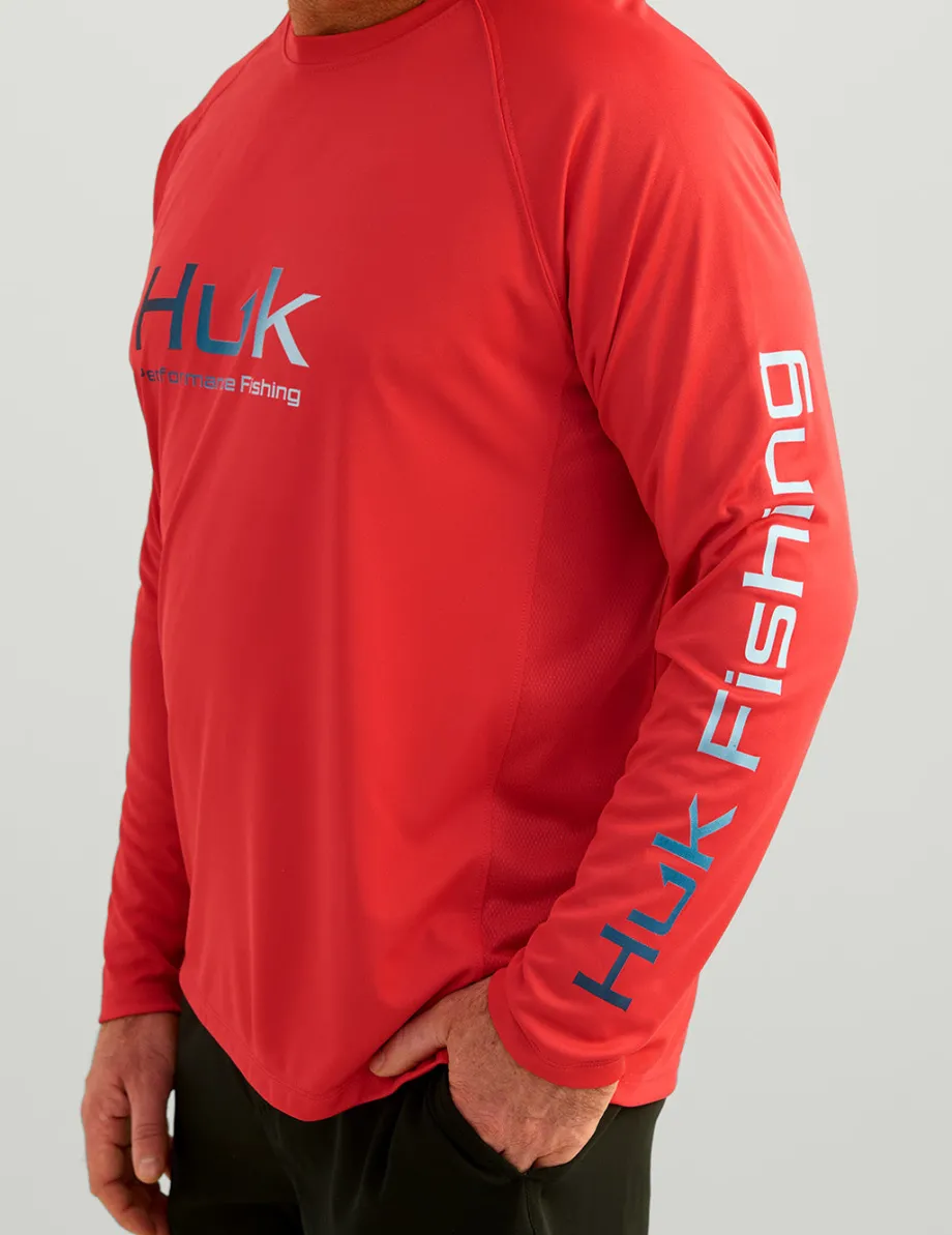 Huk Gear Performance Tops-Pursuit Performance Crew Channel Marker