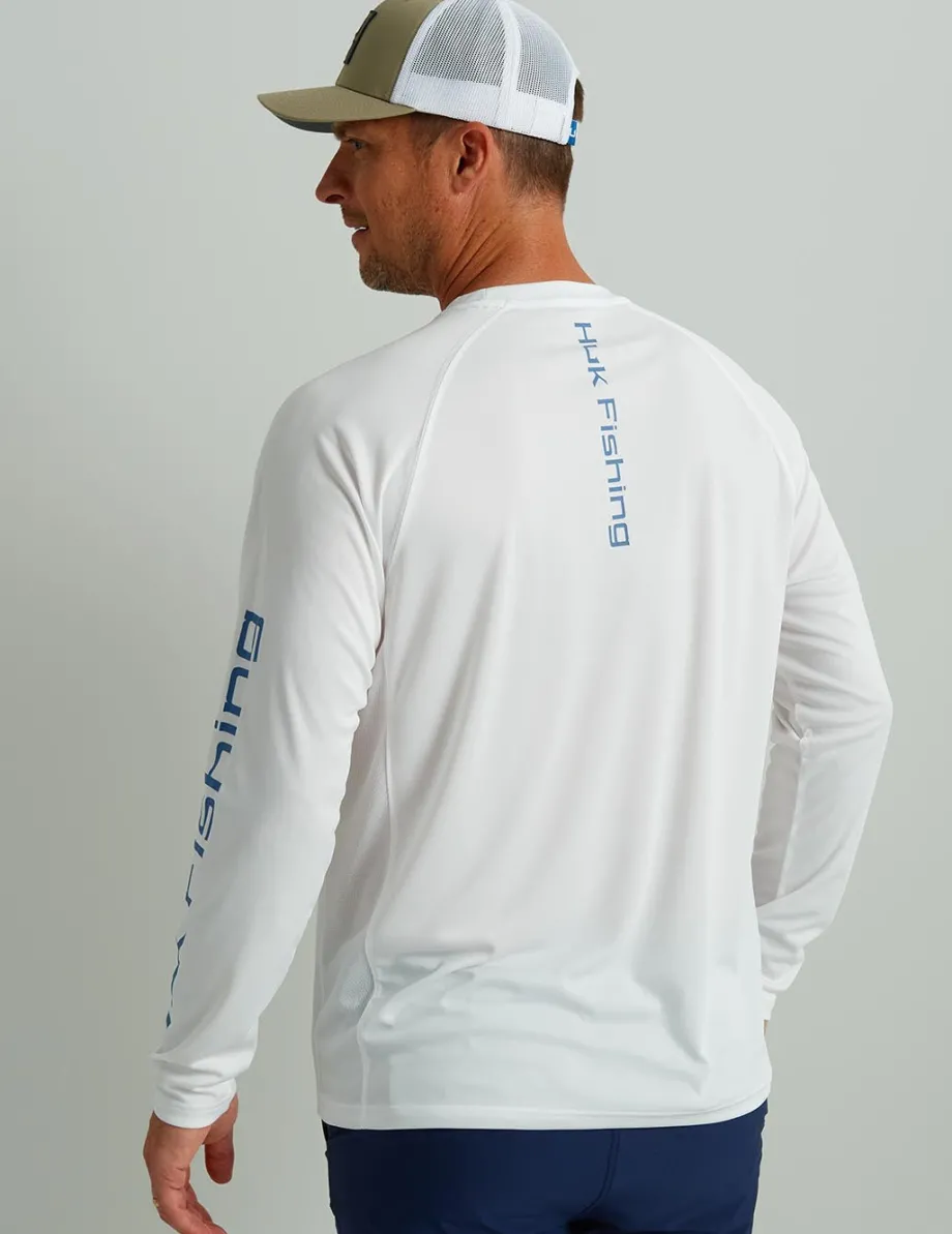 Huk Gear Performance Tops-Pursuit Performance Crew White