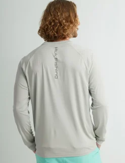 Huk Gear Performance Tops-Pursuit Performance Crew Harbor Mist
