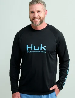 Huk Gear Performance Tops-Pursuit Performance Crew Black