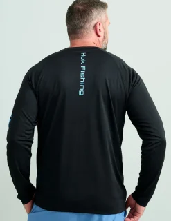 Huk Gear Performance Tops-Pursuit Performance Crew Black