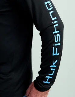 Huk Gear Performance Tops-Pursuit Performance Crew Black