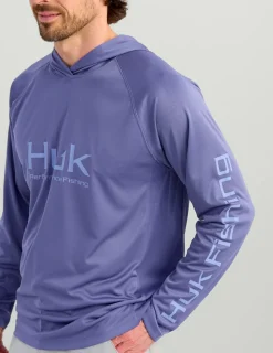 Huk Gear Performance Tops-Pursuit Performance Hoodie Skipper Blue