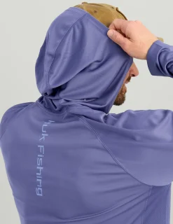 Huk Gear Performance Tops-Pursuit Performance Hoodie Skipper Blue