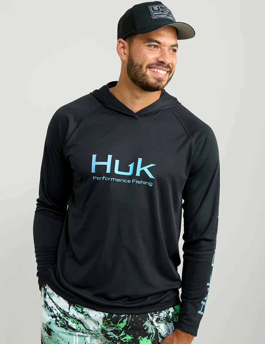 Huk Gear Performance Tops-Pursuit Performance Hoodie Black