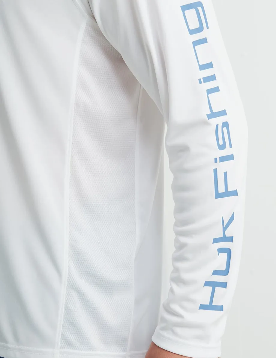 Huk Gear Performance Tops-Pursuit Performance Hoodie White