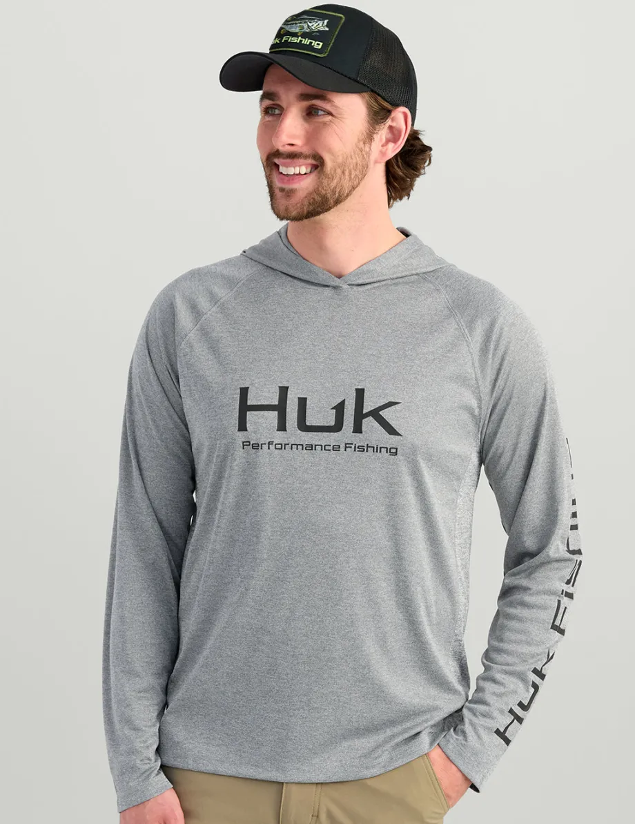 Huk Gear Performance Tops-Pursuit Performance Hoodie Night Owl Heather