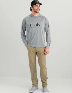 Huk Gear Performance Tops-Pursuit Performance Hoodie Night Owl Heather
