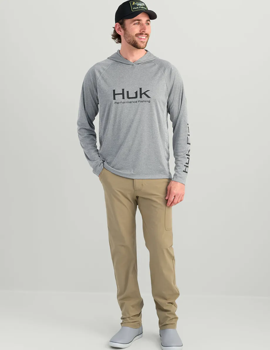 Huk Gear Performance Tops-Pursuit Performance Hoodie Night Owl Heather