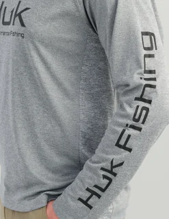 Huk Gear Performance Tops-Pursuit Performance Hoodie Night Owl Heather