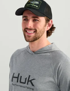 Huk Gear Performance Tops-Pursuit Performance Hoodie Night Owl Heather