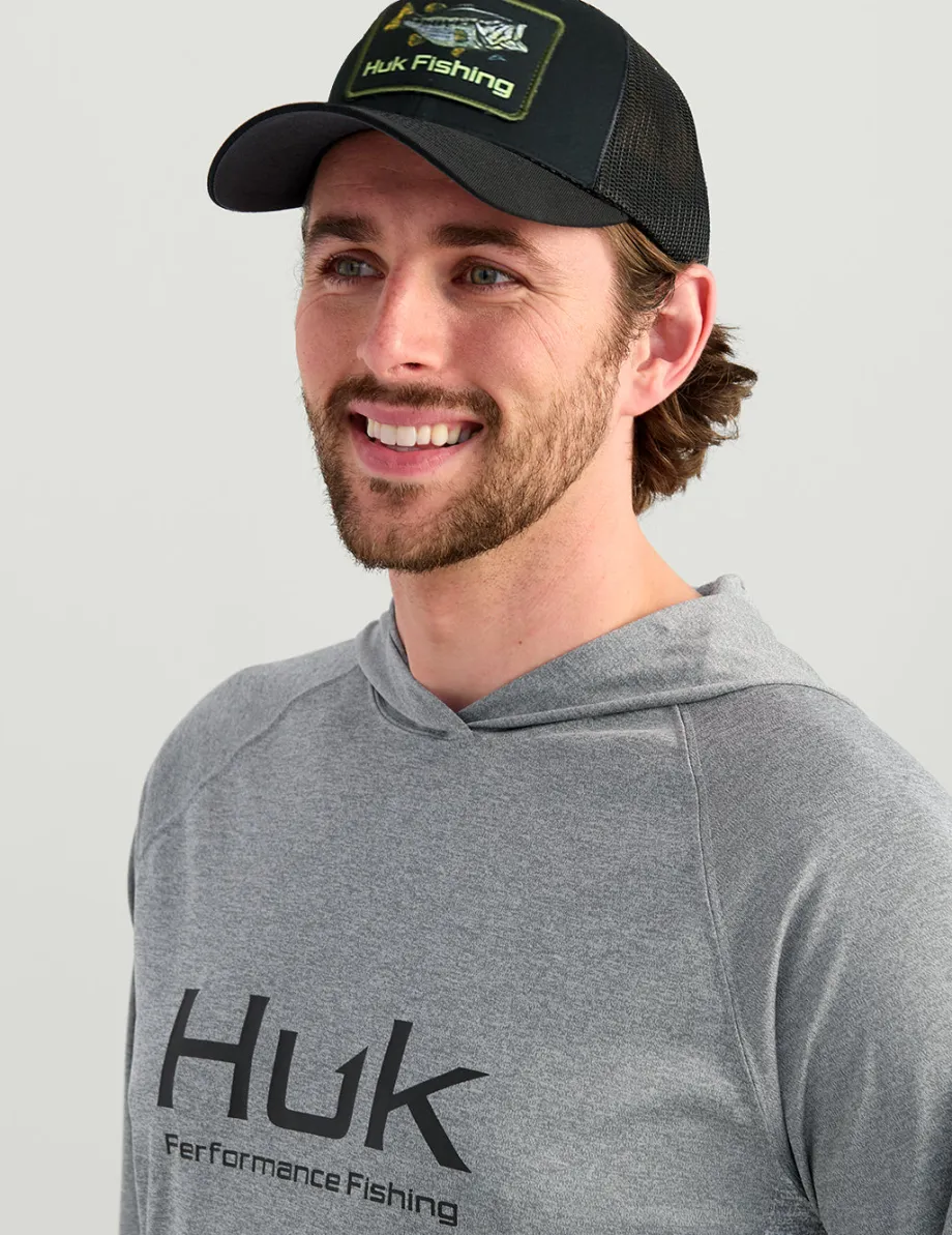 Huk Gear Performance Tops-Pursuit Performance Hoodie Night Owl Heather
