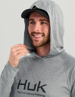 Huk Gear Performance Tops-Pursuit Performance Hoodie Night Owl Heather