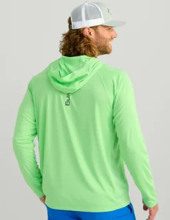 Huk Gear Performance Tops-Pursuit Performance Hoodie Summer Green Heather