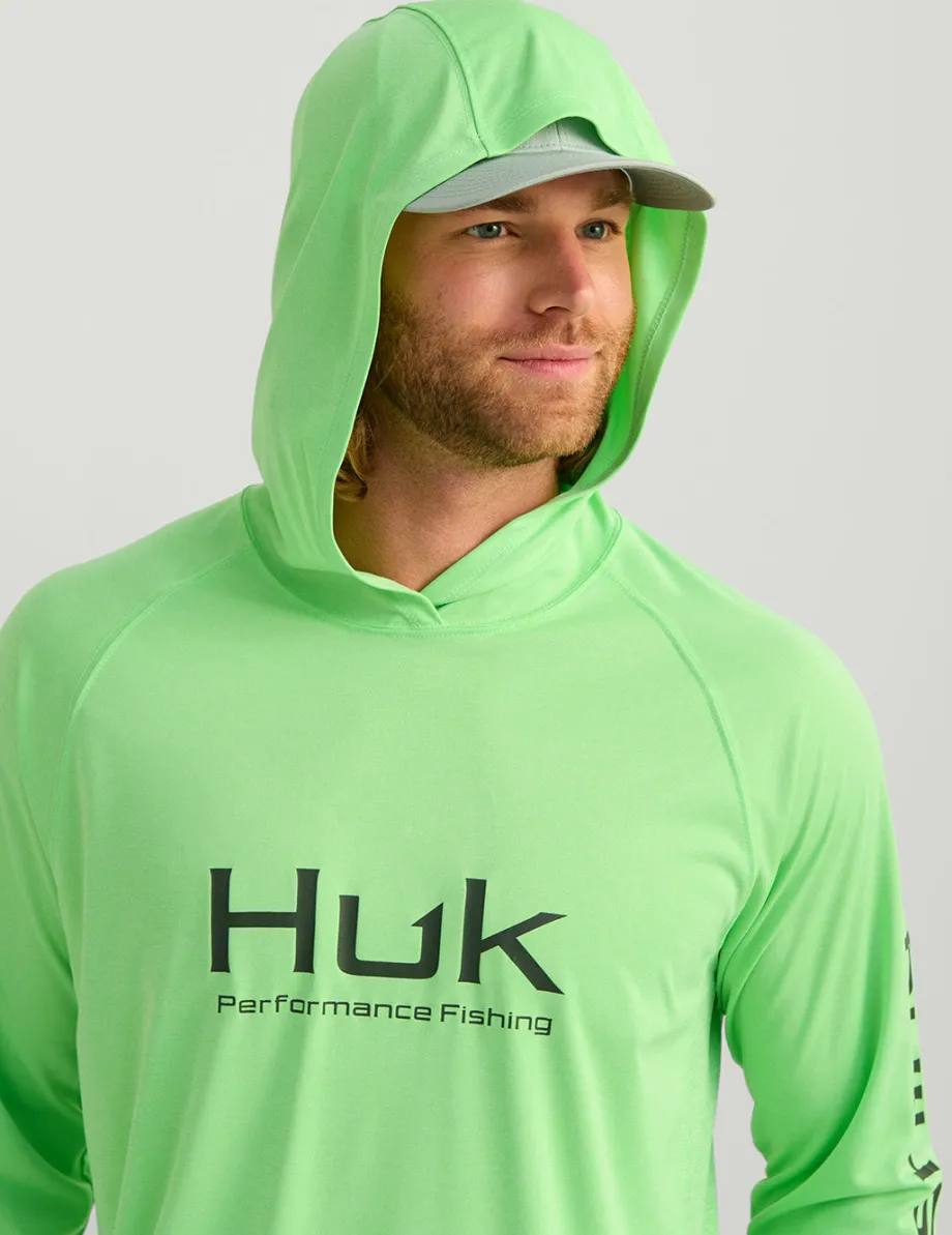 Huk Gear Performance Tops-Pursuit Performance Hoodie Summer Green Heather