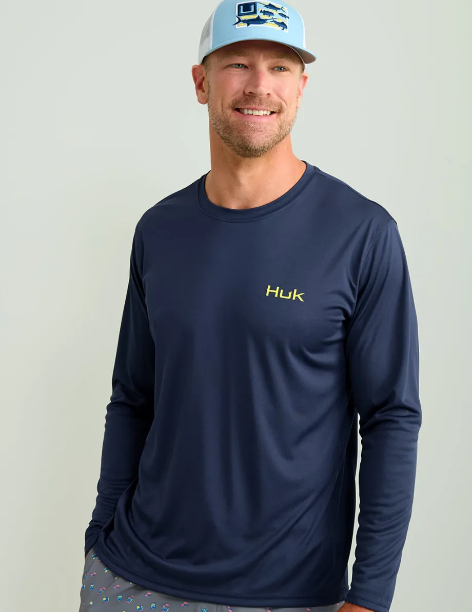 Huk Gear Performance Tops-Pursuit Performance Huk Fill Crew Huk Fill Naval Academy