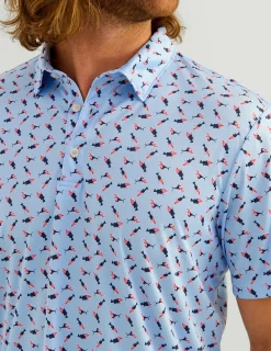 Huk Gear Polos-Pursuit Performance Polo Windsurfer American Fish