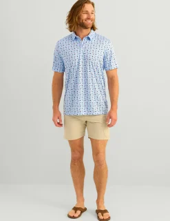 Huk Gear Polos-Pursuit Performance Polo Windsurfer American Fish