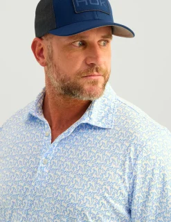 Huk Gear Polos|Performance Tops-Pursuit Performance Polo Windsurfer Micro Fin
