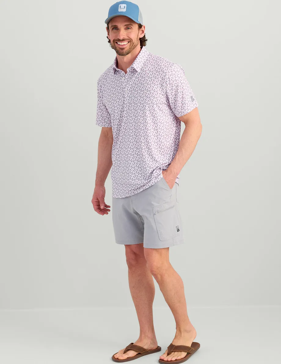 Huk Gear Polos|Performance Tops-Pursuit Performance Polo White Redfish
