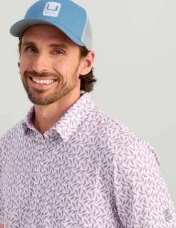 Huk Gear Polos|Performance Tops-Pursuit Performance Polo White Redfish
