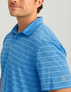 Huk Gear Polos|Performance Tops-Pursuit Performance Polo Marolina Blue Stripe