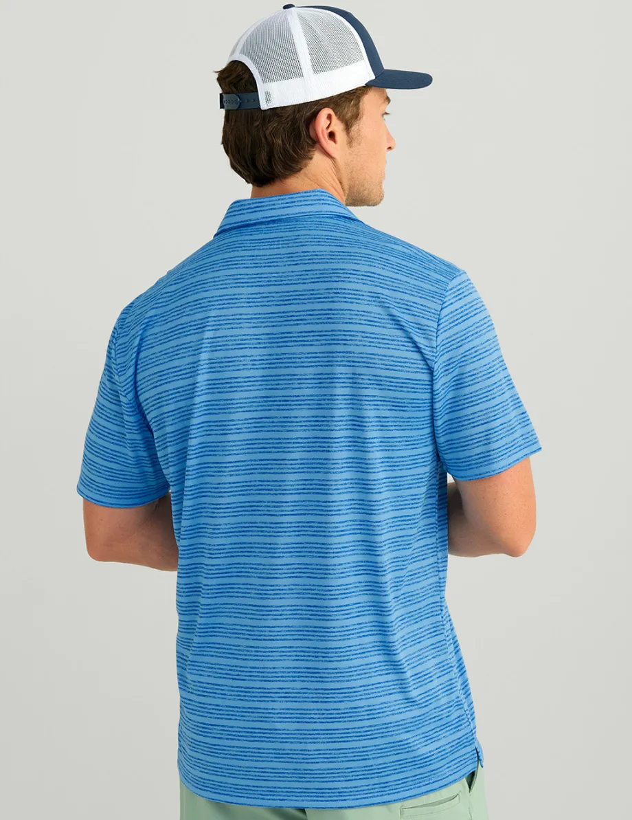 Huk Gear Polos|Performance Tops-Pursuit Performance Polo Marolina Blue Stripe