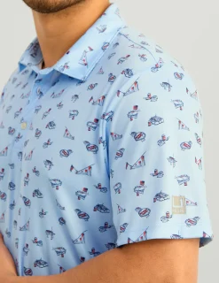 Huk Gear Polos-Pursuit Performance Polo Naval Academy Fish Camp